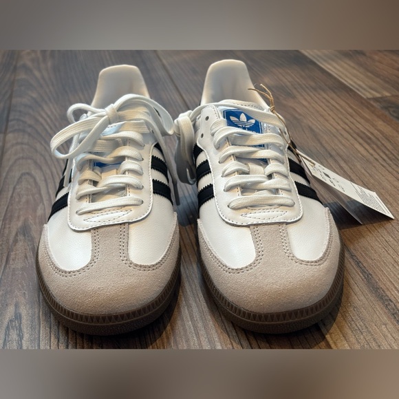 Adidas Samba OG White, Black, and Tan/Gum Sneakers NWT - Picture 8 of 9